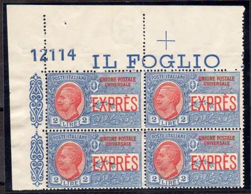 Espresso Lire 2 Quartina a. di f. mit Tischnummer 12114 und Ziffer 6
