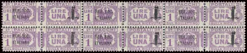 Postpakete Band 1 Lira Sechserblock – für den Fachmann interessant