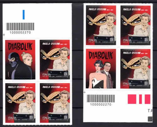 2022 Angela Giussani Diabolik 2 Viertel mit Barcode SX