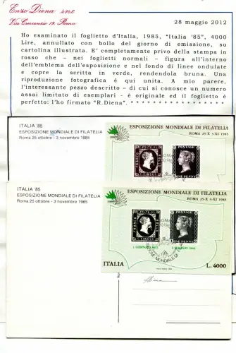 Italien '85 Lire 4.000 Sorten ohne Rotdruck
