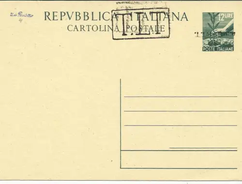 TriesteA-L.12 Democratica n.C3A (sopr.A+C) Sorte Aufdruck umgedreht