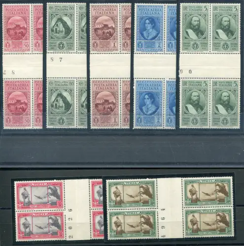 Garibaldi P.A. Serie von sieben Viertelwerten mit Zwischenraum