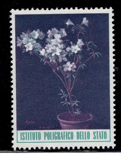 Flora - Violett und Grün gedruckter Proof, der 1966 von Polygraphic erstellt wurde