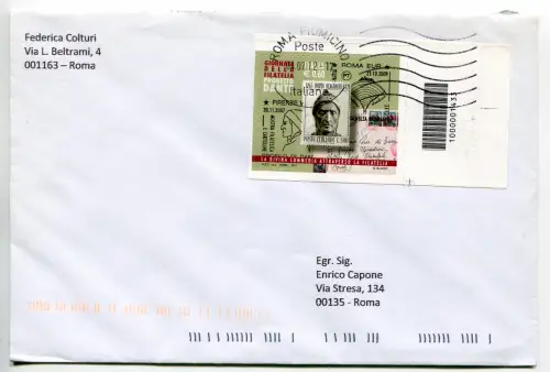 Projekt Dante Alighieri mit Barcode isoliert auf Umschlag