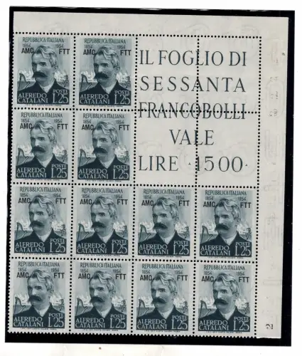 Triest A - Katalanen Nr. 203 Eckblock von 5 - MNH