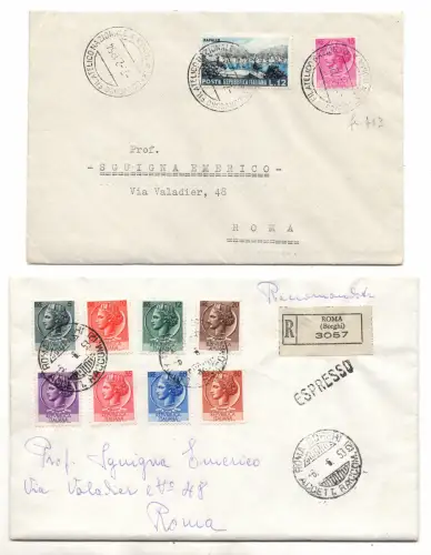Siracusana Rad Nr. 710/718 acht Werte auf Umschlag