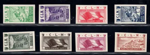 C.L.N. Aosta Verschiedene Themen Nr. 9/16 ungezähnt - MNH