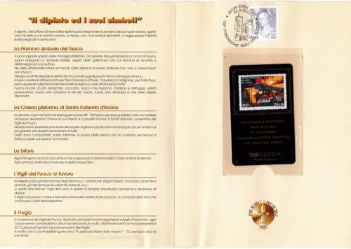Privatmappe - Philateliekarte Feuerwehr Gras 2001