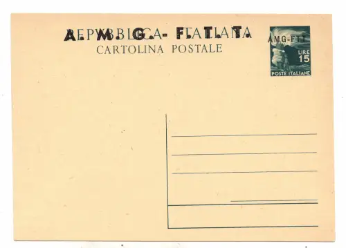 TriesteA- C.P. L.15 Democratica n.C10 großer Aufdruck
