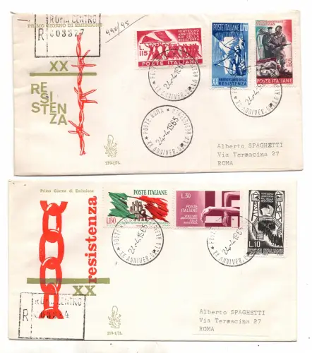 Italien 1965 XX Anniversari Widerstand auf Umschlag Venetia Racc - R klein