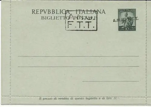 TriesteA-B.P. Lire 10 Democratica Nr. B 1 (z. A+B) neu