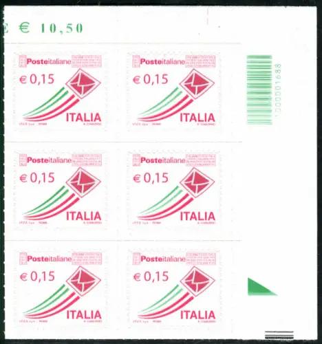 Italienische Post  0,15 Barcode Sorte