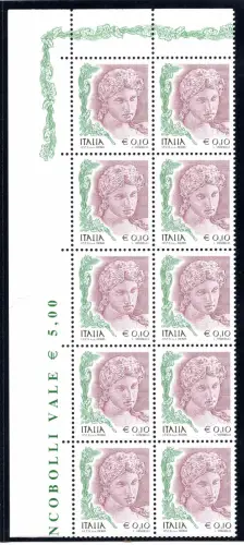 Frau in der Kunst Euro 0,10 mit Fehlern am Rand