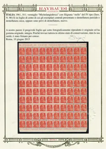 Michelangelo Lire 10 Sorten ungezähnt und blind gezahnt