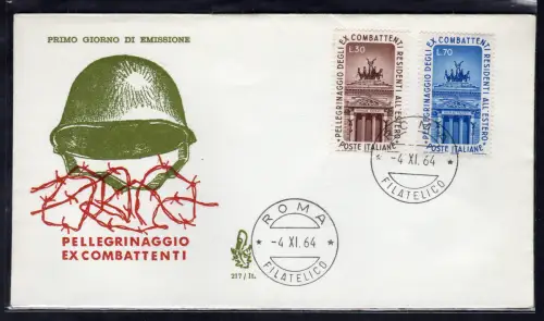 Italien FDC Venetia 1964 Ex Kämpfer nicht gereist