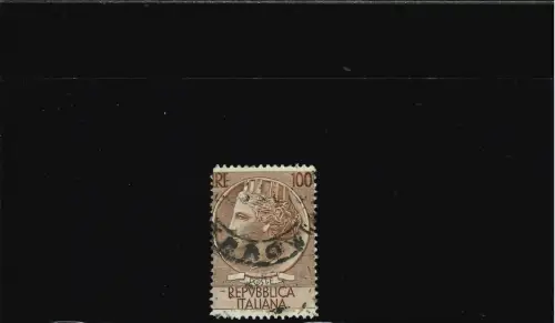 SIRACUSANA 100 L. SCHMALE BRIEFMARKE SIGNIERT SORANI