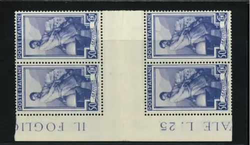 ARBEIT 50 CENT R I AUFFÄLLIGE REIHE HINTER DEM RÜCKEN POS 1 IN QUARTINA MIT ZWISCHENRAUM