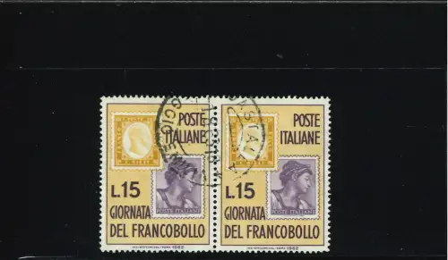 TAG DER BRIEFMARKE HALBKREIS VOR DER NASE POS 2 IN EINEM PAAR