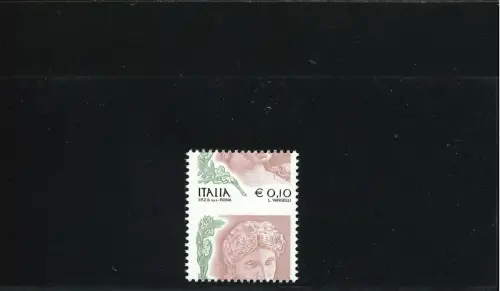 DAMEN 0,10 STARK VERSCHOBENE ZAHNUNG BEI HALBER BRIEFMARKE
