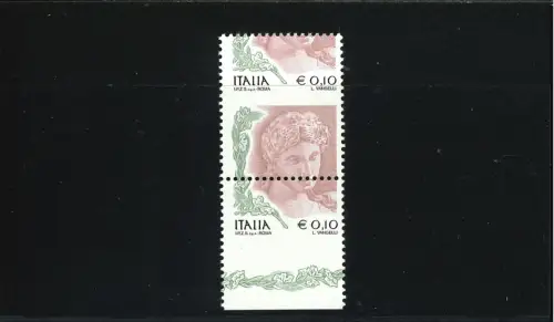 DAMEN 0,10 STARK VERSCHOBENE ZAHNUNG BEI HALBER BRIEFMARKE UNTERRAND