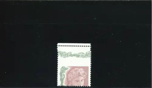 DAMEN 0,10 STARK VERSCHOBENE ZAHNUNG BEI HALBER BRIEFMARKE OBERRAND