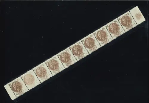 SIRACUSANA 100 L. UNVOLLSTÄNDIGER UND VERGÄNGLICHER 10ER DRUCKSTREIFEN