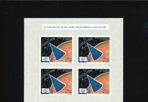 MARSERFORSCHUNG DOPPELSTANZUNG AUF BRIEFMARKEN