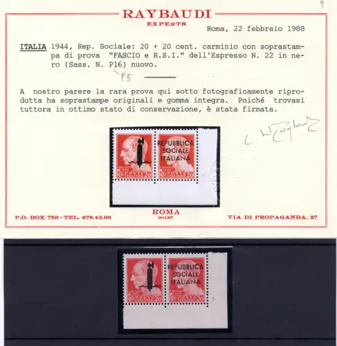 Saggio Cent. 20 + 20 Tito Livio Nr. P 5