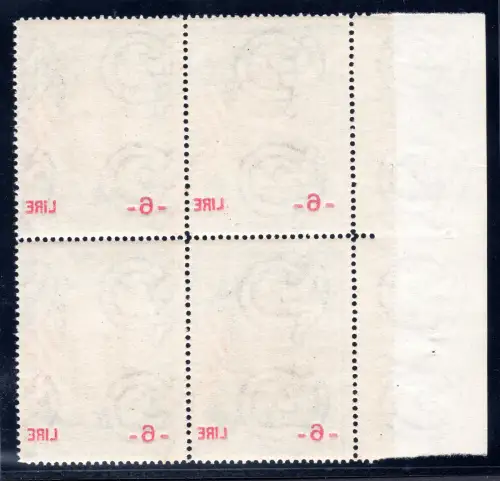 Roosevelt Lire 6 von 5 P.A. n. 71l Viertel Sorte Aufkleber MNH