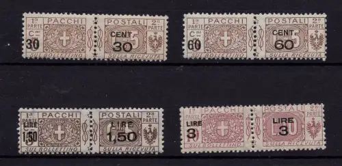 Aufdruckte Postpakete Nr. 20/23 MNH