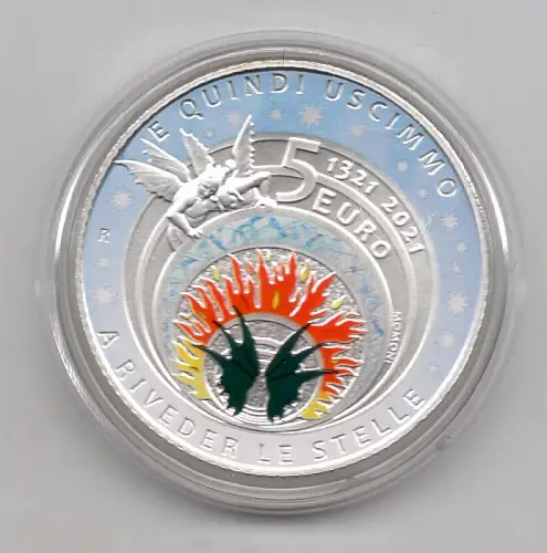 Folder Poste - Dante Alighieri 5 Euro Inferno