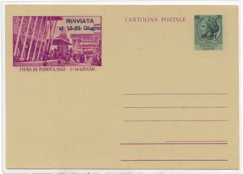 Triest A - Postkarte Messe Padua Nr. C 25 neu
