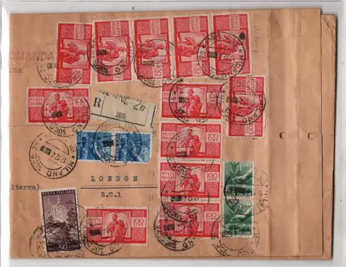 Demokratische Lire 100 Nr. 565 Wertlose Probe für London