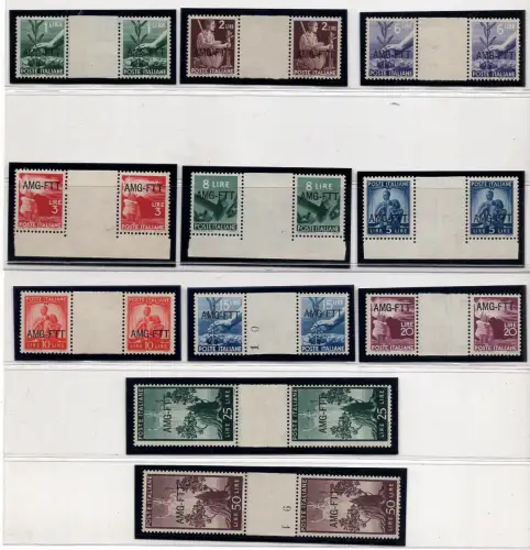 Democratica Roma n. 56/66 komplette Serie mit Zwischenraum - postfrisch