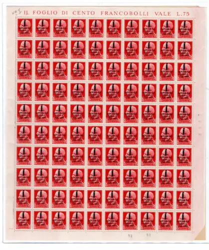 Fascetti Cent. 75 Nr. 494 - Auflage Verona I + II. Tafel - MNH