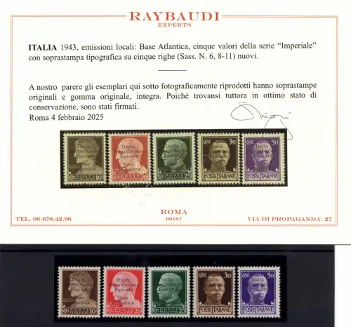 Atlantica Base - Serie 5 Werte Ray zertifiziert. - MNH