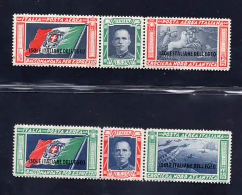 Ägäis - Balbo Triptychonkreuzer P.A. n. 28/29 MNH