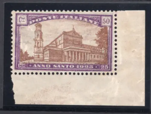 1924 Anno Santo Cent. 50 beidseitiger Druck postfrisch