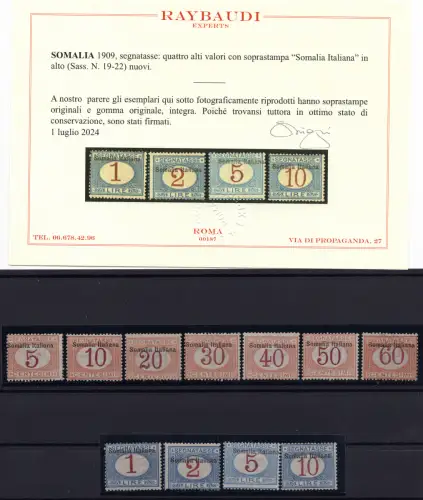 Somalia It. - Briefmarken aus Italien aufgedruckt Steuermarken Nr. 12/22 -