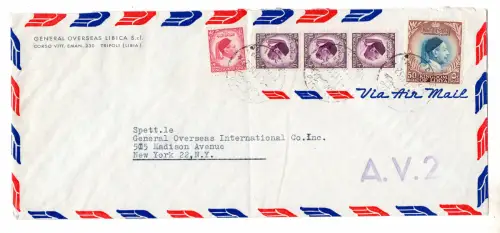 Unabhängiges Libyen - König Idris 50 m. Luftweg nach New York