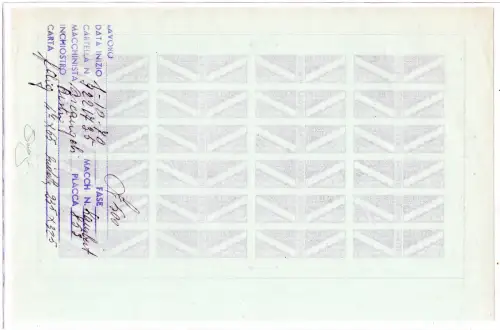 Postpakete - Druckprüfbogen - Unikat Zert. oro Raybaudi