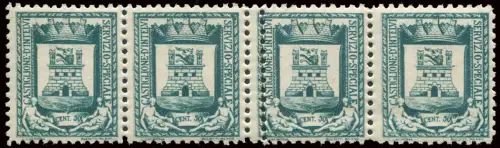 Castiglione d'Intelvi - 50 c. grün Doppelzahnung in der Mitte