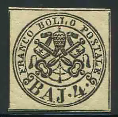 4 Baj gelb Nr.5A sehr gutes Exemplar