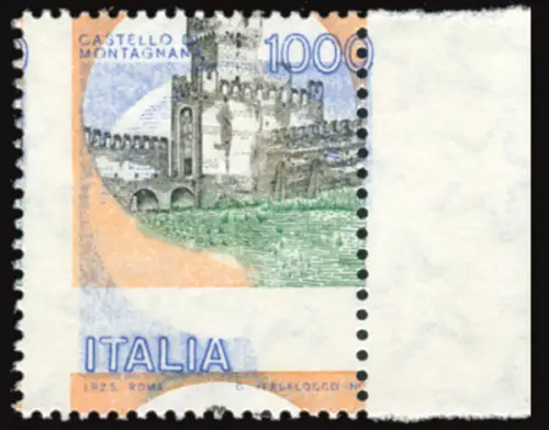 Castelli Lire 1.000 verschiedene Druckfarben der Mitte