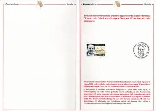 Bulletin Hommage Edition - Giuseppe Diana