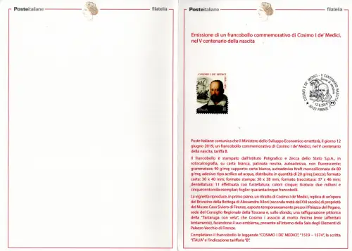 Beipackzettel Geschenkausgabe - Cosimo I dé Medici