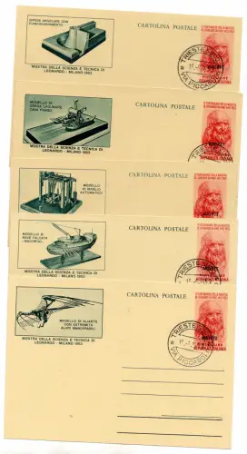 TriesteA -C.P. Leonardo da Vinci n.C23 cart. storniert I.Ausgabetag