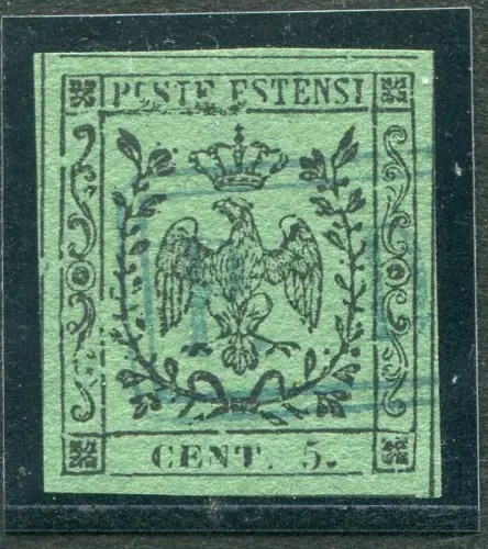 Modena - Aquila estense Cent. 5 grüne Exemplare in sehr guter Qualität