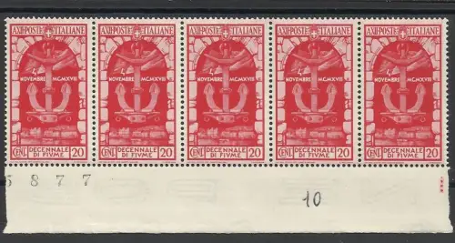 AnnexionFluss Cent.20 filigrane Sorte linke Krone und komplette Buchstaben 10/10