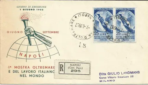 Überseeausstellung paarweise auf Umschlag auf Umschlag Venetia Club